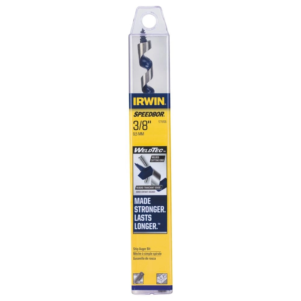 IRWIN Woodboring Drill Bits Weldtec 3/8-in Woodboring Ship Auger Drill Bit 4 IRWIN Woodboring Drill Bits Weldtec 3/8-in Woodboring Ship Auger Drill Bit - Image 2