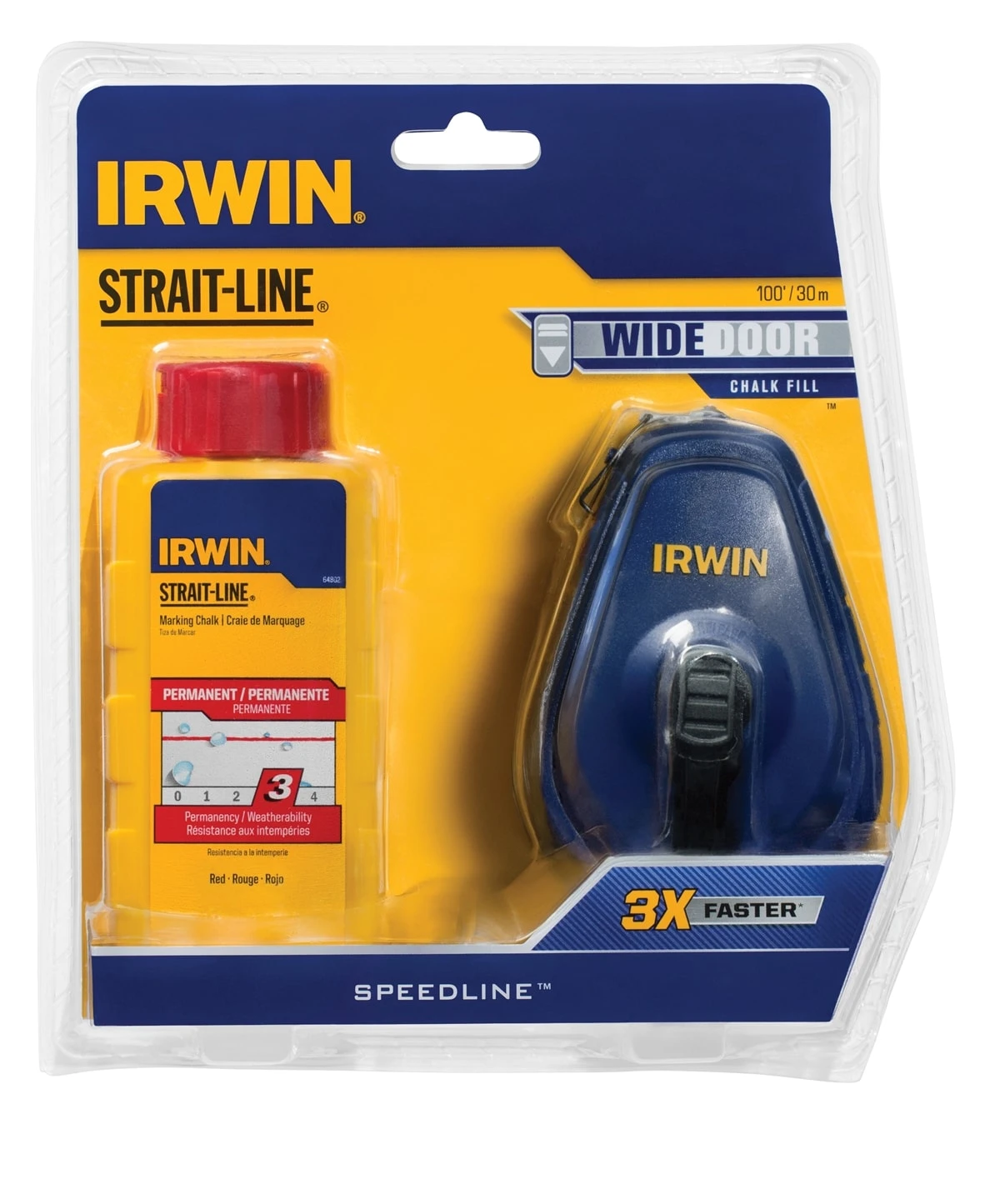IRWIN Chalk Reels STRAIT-LINE SPEEDLINE 100-ft Chalk Reel 3 IRWIN Chalk Reels STRAIT-LINE SPEEDLINE 100-ft Chalk Reel