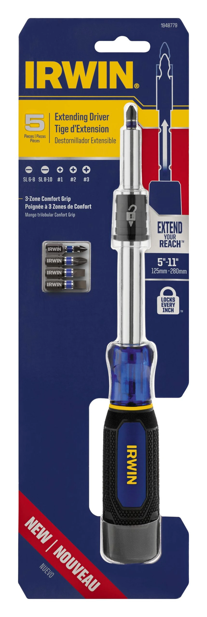 IRWIN Screwdrivers 6-Piece Plastic Handle Magnetic Set Multi-bit Screwdriver Set 5 IRWIN Screwdrivers 6-Piece Plastic Handle Magnetic Set Multi-bit Screwdriver Set - Image 3