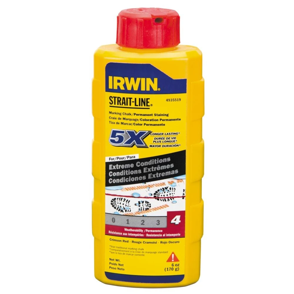 IRWIN STRAIT-LINE 6-oz Permanent Staining Line Chalk 3 IRWIN STRAIT-LINE 6-oz Permanent Staining Line Chalk