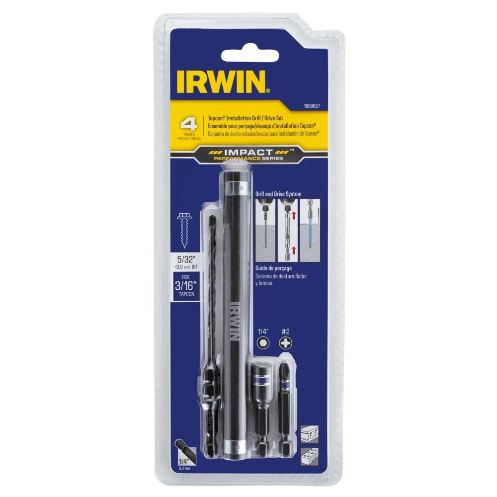IRWIN Masonry Drill Bits 4-Piece x Masonry Drill Bit Set for Hammer Drill 4 IRWIN Masonry Drill Bits 4-Piece x Masonry Drill Bit Set for Hammer Drill - Image 2