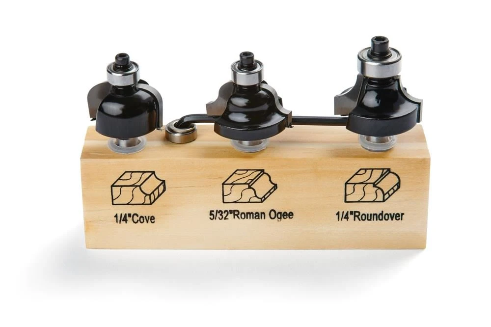 IRWIN Router Bit Sets 3-Piece Carbide-Tipped Router Bit Set 3 IRWIN Router Bit Sets 3-Piece Carbide-Tipped Router Bit Set