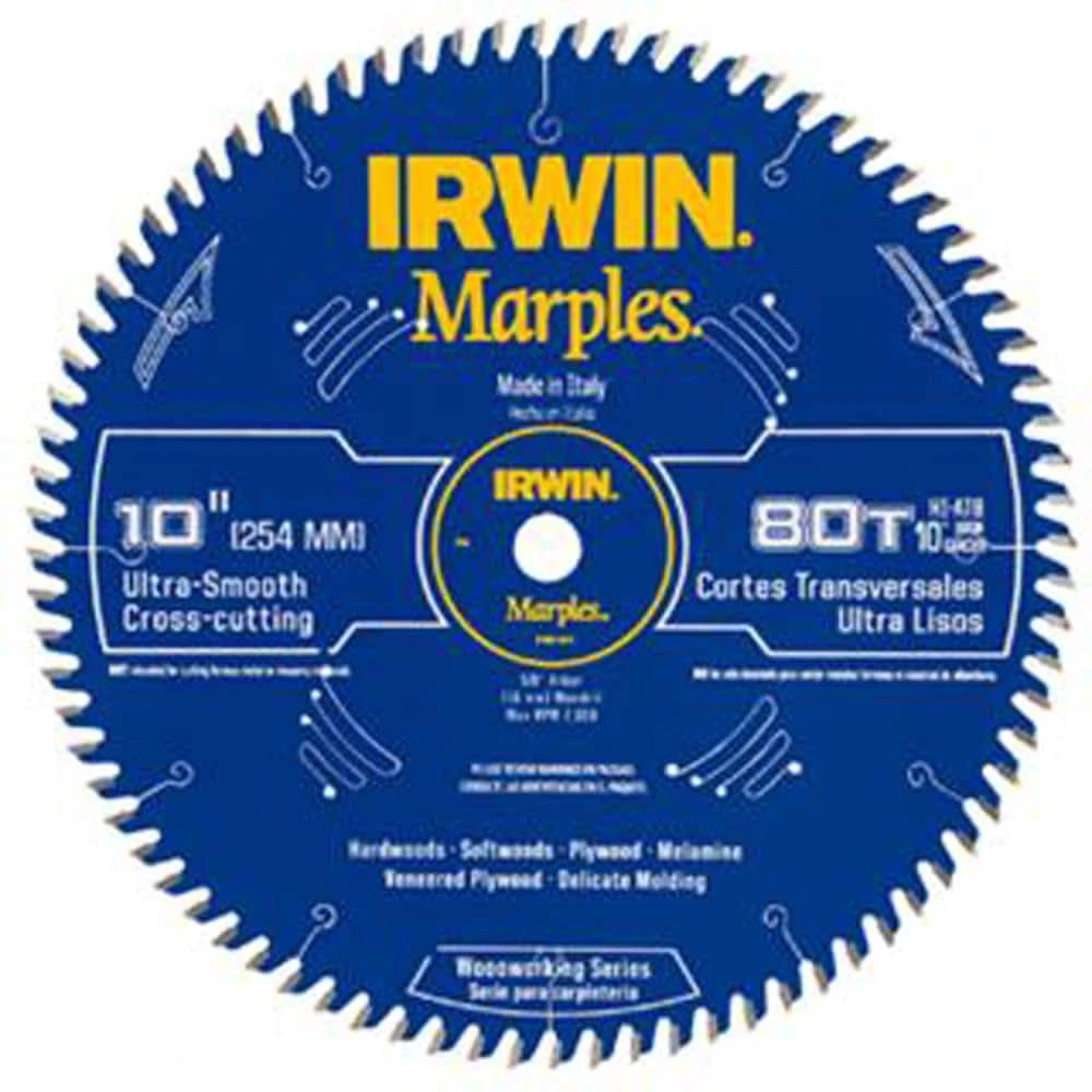 IRWIN Circular Saw Blades Marples 10-in 80-Tooth Carbide Miter/Table Saw Blade 3 IRWIN Circular Saw Blades Marples 10-in 80-Tooth Carbide Miter/Table Saw Blade