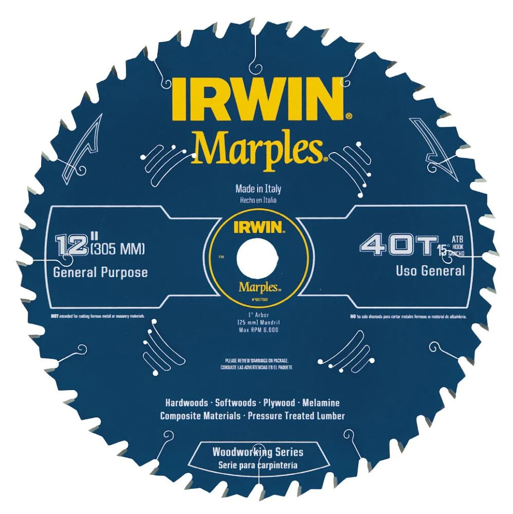 IRWIN Circular Saw Blades Marples 12-in 3 IRWIN Circular Saw Blades Marples 12-in