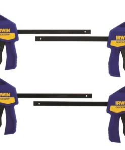 IRWIN Clamps QUICK-GRIP 4-Pack 6-in Medium-Duty One Handed Bar Clamp