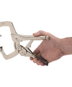 IRWIN VISE-GRIP Reduced Hand Span Fast Release 11-in Welding C-clamp Locking Pliers Swivel Tips -IRWIN Store 10467696