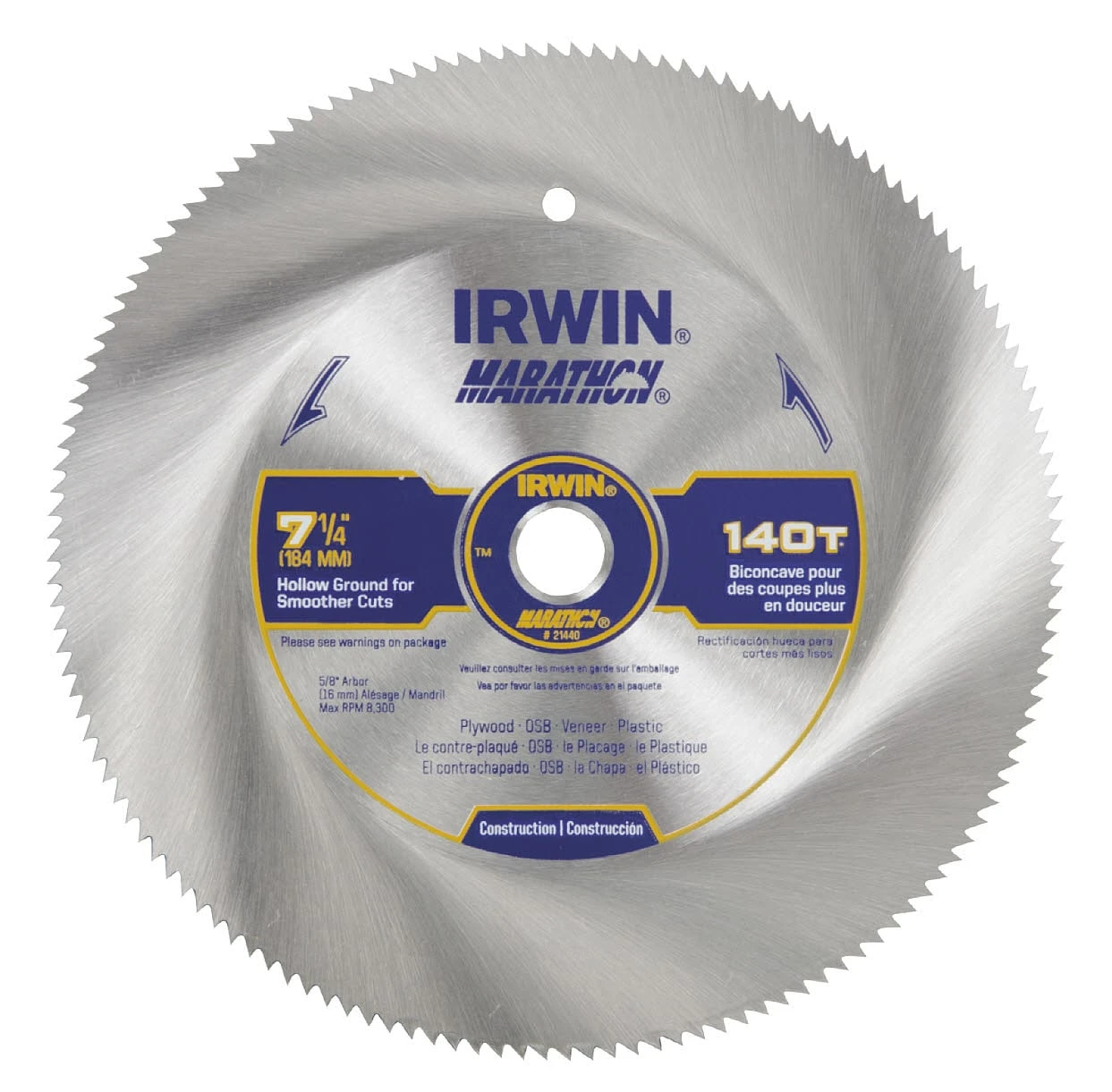 IRWIN Circular Saw Blades Marathon 7-1/4-in 140-Tooth Continuous Carbon Circular Saw Blade 3 IRWIN Circular Saw Blades Marathon 7-1/4-in 140-Tooth Continuous Carbon Circular Saw Blade