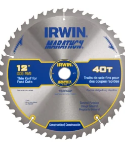 IRWIN Circular Saw Blades Marathon 12-in 40-Tooth Carbide Miter/Table Saw Blade -IRWIN Store 16276849