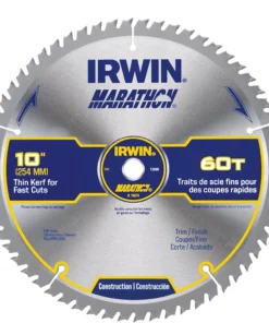 IRWIN Circular Saw Blades Marathon 10-in 60-Tooth Carbide Miter/Table Saw Blade