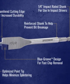IRWIN Woodboring Drill Bits Standard length 1-1/4-in Woodboring Spade Drill Bit -IRWIN Store 17486824