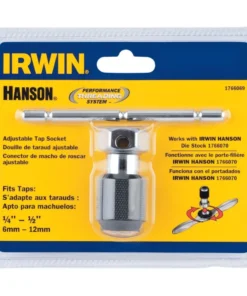 IRWIN Tap & Die Sets 1/4 In. to 1/2 In. PTS T-Handle Tap Wrench