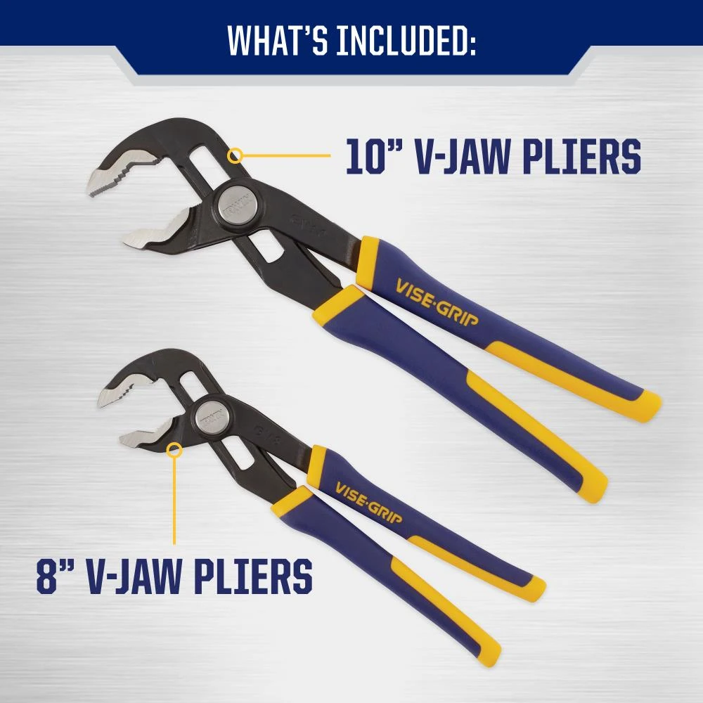 IRWIN Plier Sets VISE-GRIP GrooveLock 2-Pack Tongue & Groove Plier Set 4 IRWIN Plier Sets VISE-GRIP GrooveLock 2-Pack Tongue & Groove Plier Set - Image 2