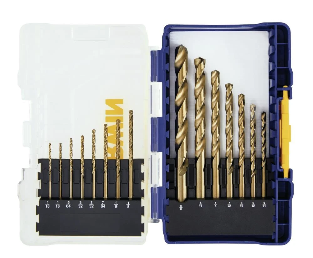 IRWIN Twist Drill Bits 15-Piece Assorted x Set Cobalt Twist Drill Bit Set 3 IRWIN Twist Drill Bits 15-Piece Assorted x Set Cobalt Twist Drill Bit Set