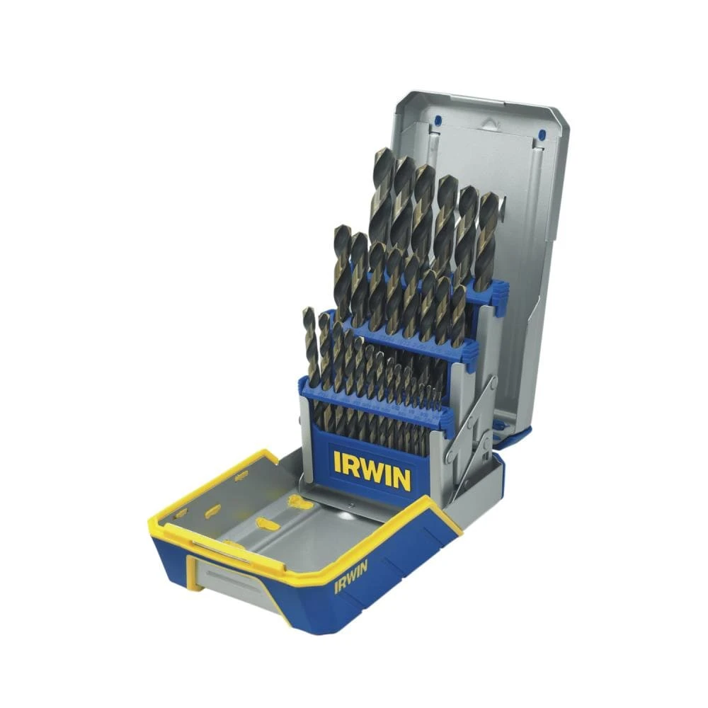 IRWIN Twist Drill Bits 29-Piece Assorted x Set Black and Gold Coated Hss Twist Drill Bit Set 3 IRWIN Twist Drill Bits 29-Piece Assorted x Set Black and Gold Coated Hss Twist Drill Bit Set