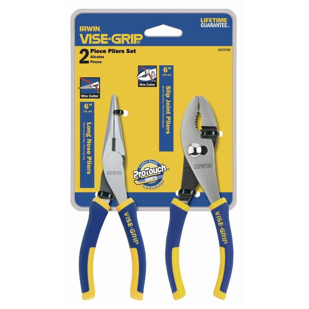 IRWIN Plier Sets VISE-GRIP ProPliers 2-Pack Assorted Plier Set 3 IRWIN Plier Sets VISE-GRIP ProPliers 2-Pack Assorted Plier Set