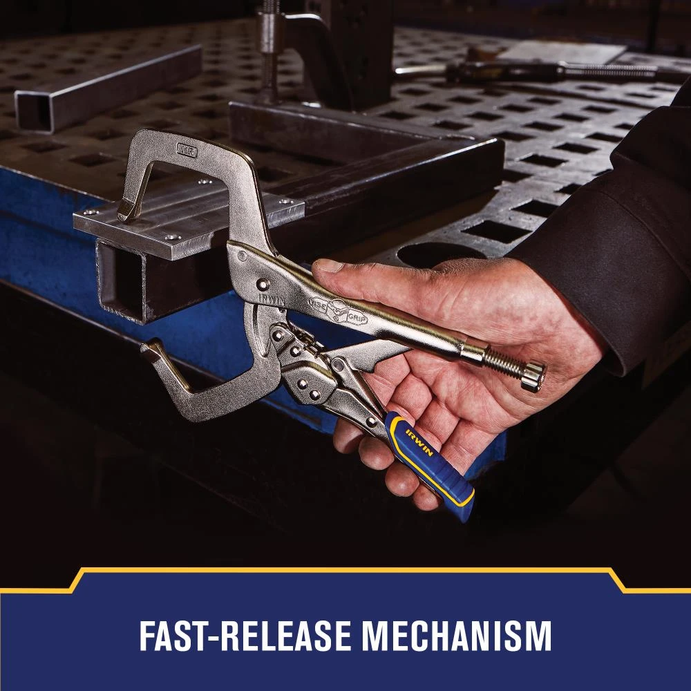 IRWIN VISE-GRIP Reduced Hand Span Fast Release 11-in Welding C-clamp Locking Pliers 6 IRWIN VISE-GRIP Reduced Hand Span Fast Release 11-in Welding C-clamp Locking Pliers - Image 4
