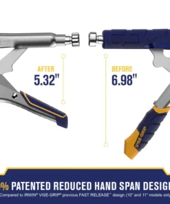 IRWIN VISE-GRIP Reduced Hand Span Fast Release 11-in Welding C-clamp Locking Pliers 17 IRWIN VISE-GRIP Reduced Hand Span Fast Release 11-in Welding C-clamp Locking Pliers -IRWIN Store 18313677