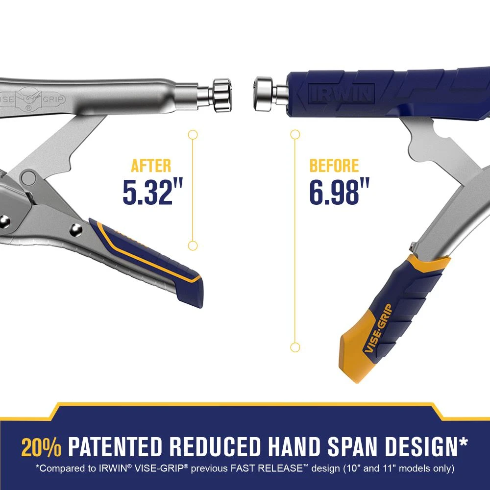 IRWIN VISE-GRIP Reduced Hand Span Fast Release 11-in Welding C-clamp Locking Pliers 8 IRWIN VISE-GRIP Reduced Hand Span Fast Release 11-in Welding C-clamp Locking Pliers - Image 6