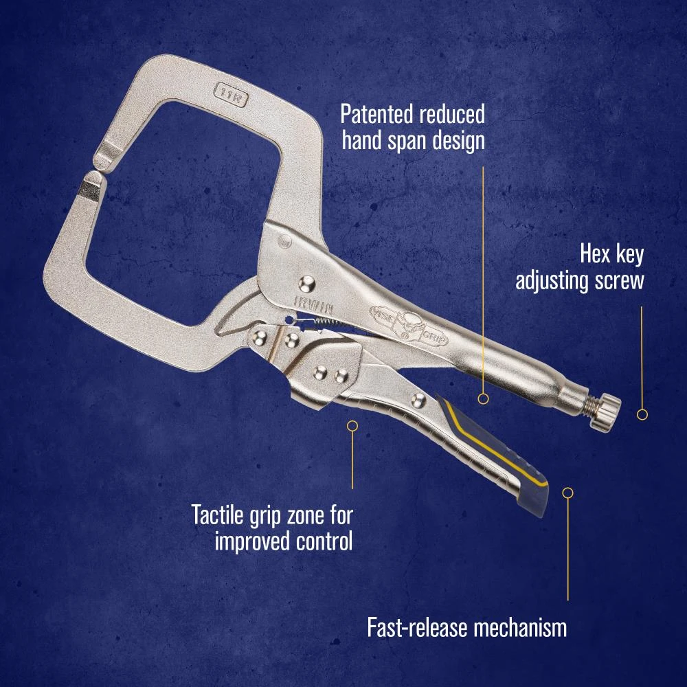 IRWIN VISE-GRIP Reduced Hand Span Fast Release 11-in Welding C-clamp Locking Pliers 9 IRWIN VISE-GRIP Reduced Hand Span Fast Release 11-in Welding C-clamp Locking Pliers - Image 7