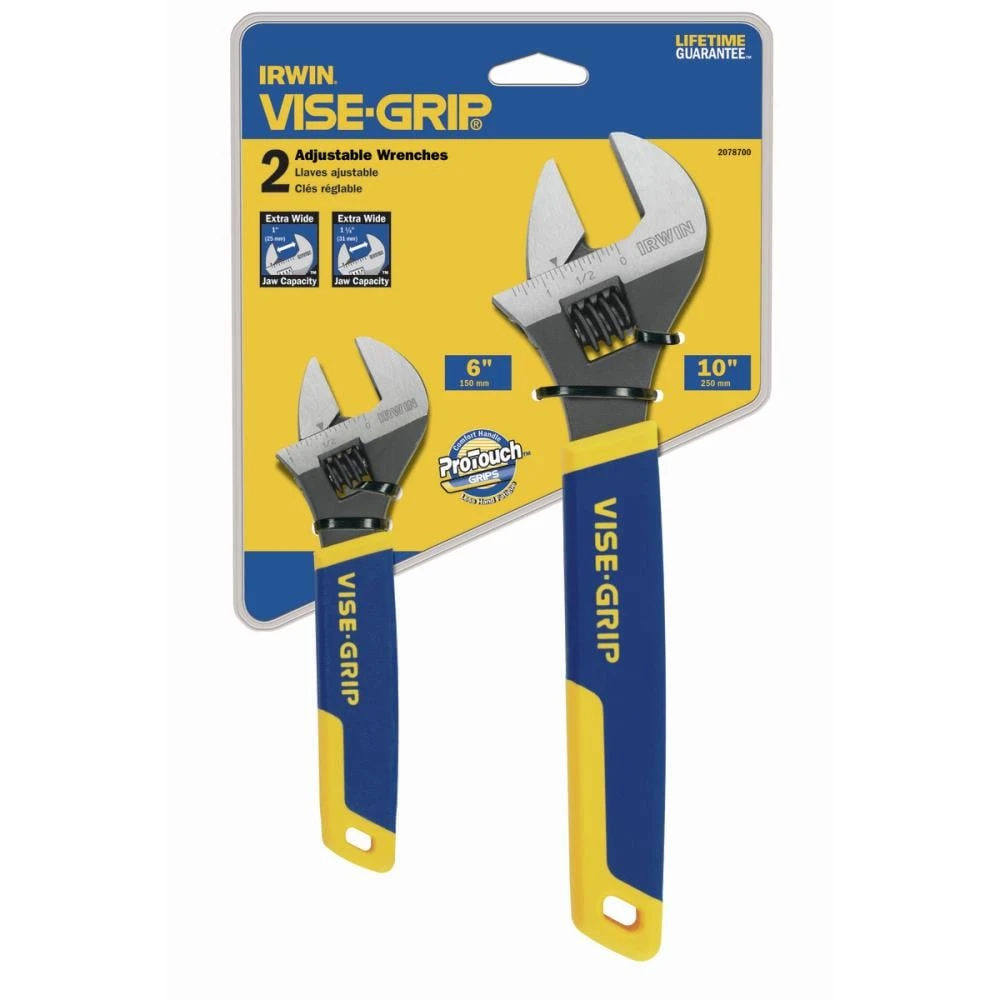 IRWIN Adjustable Wrenches VISE-GRIP 2-Piece 10-in Steel Adjustable Wrench Set 3 IRWIN Adjustable Wrenches VISE-GRIP 2-Piece 10-in Steel Adjustable Wrench Set