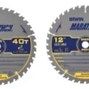 IRWIN Circular Saw Blades Irwin Marathon Large Diameter Saw Blades Marathon 2-Pack 12-in 40-Tooth Tungsten Carbide-tipped Steel Miter Saw Blade Set -IRWIN Store 44096168